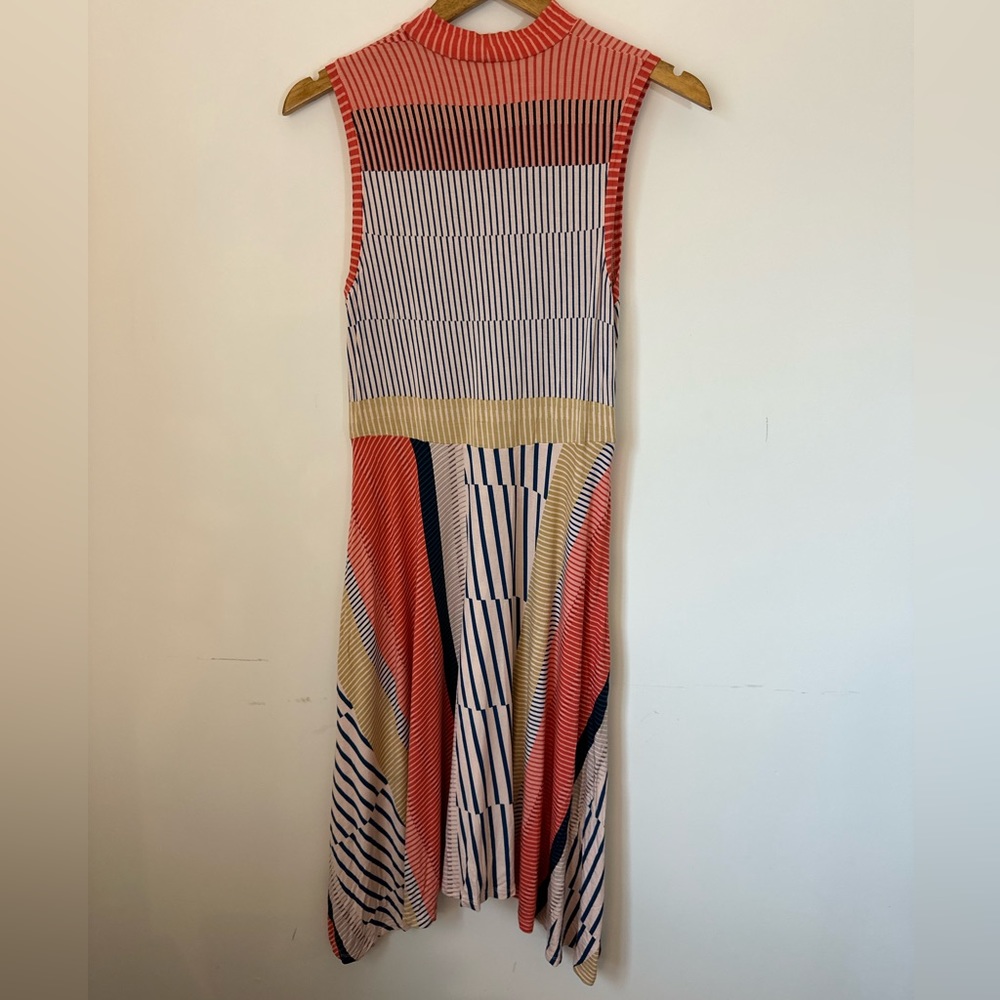 NEW Maeve Anthropologie Clear Mock Beck Striped
Sleeveless Dress, Medium
